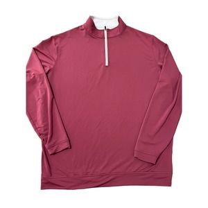 Peter Millar Maroon Quarter Zip Wicking Golf Pull Over XL